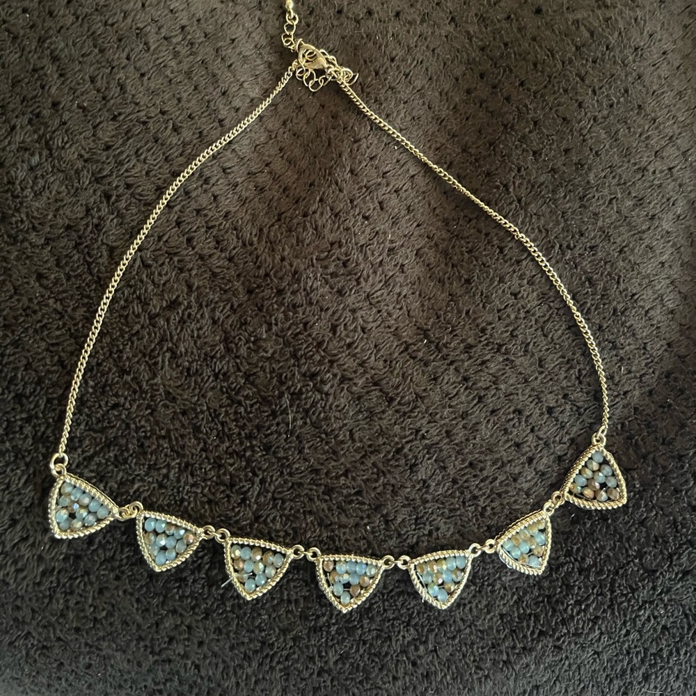 Gold and blue necklace